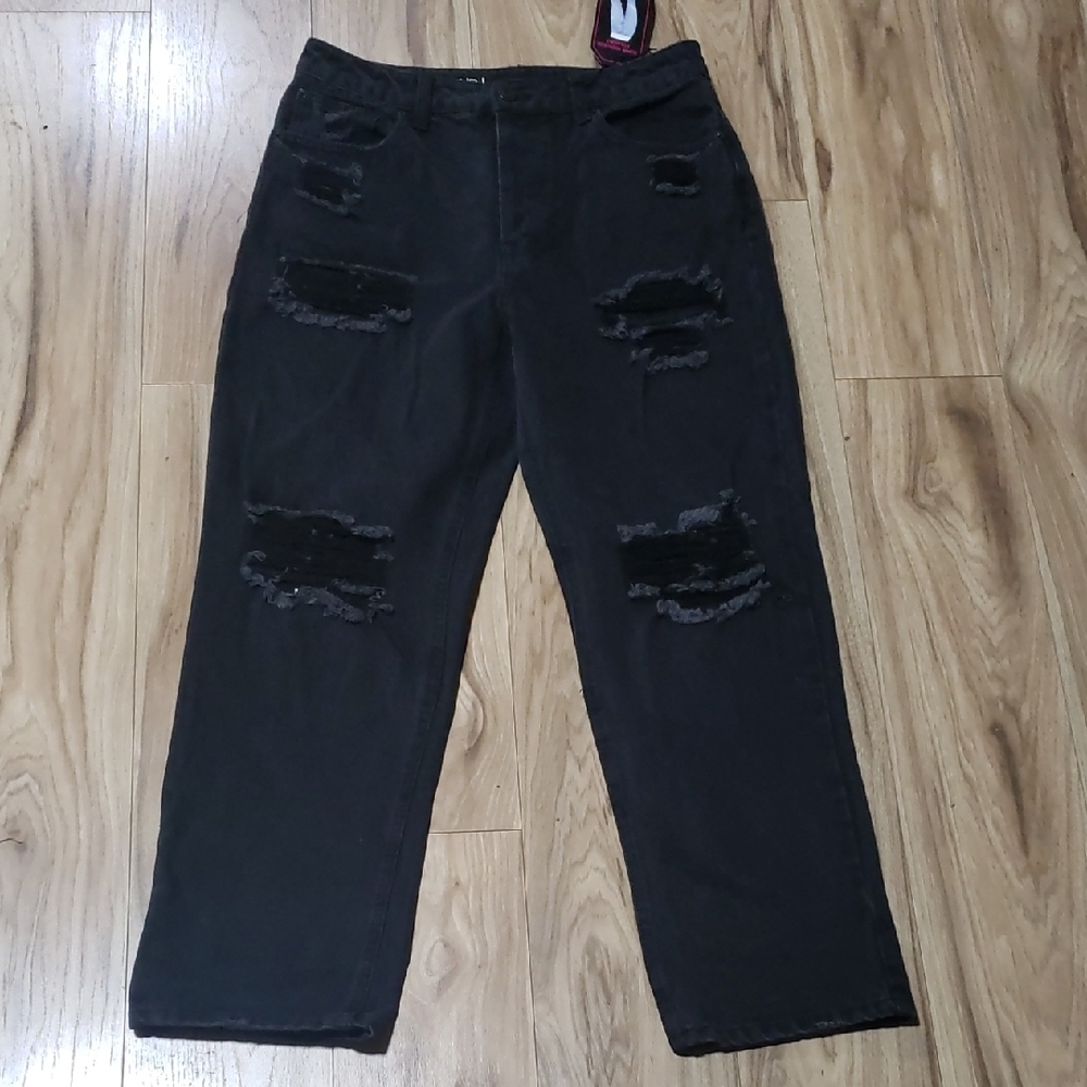 No Boundaries Black Super High Rise Straight